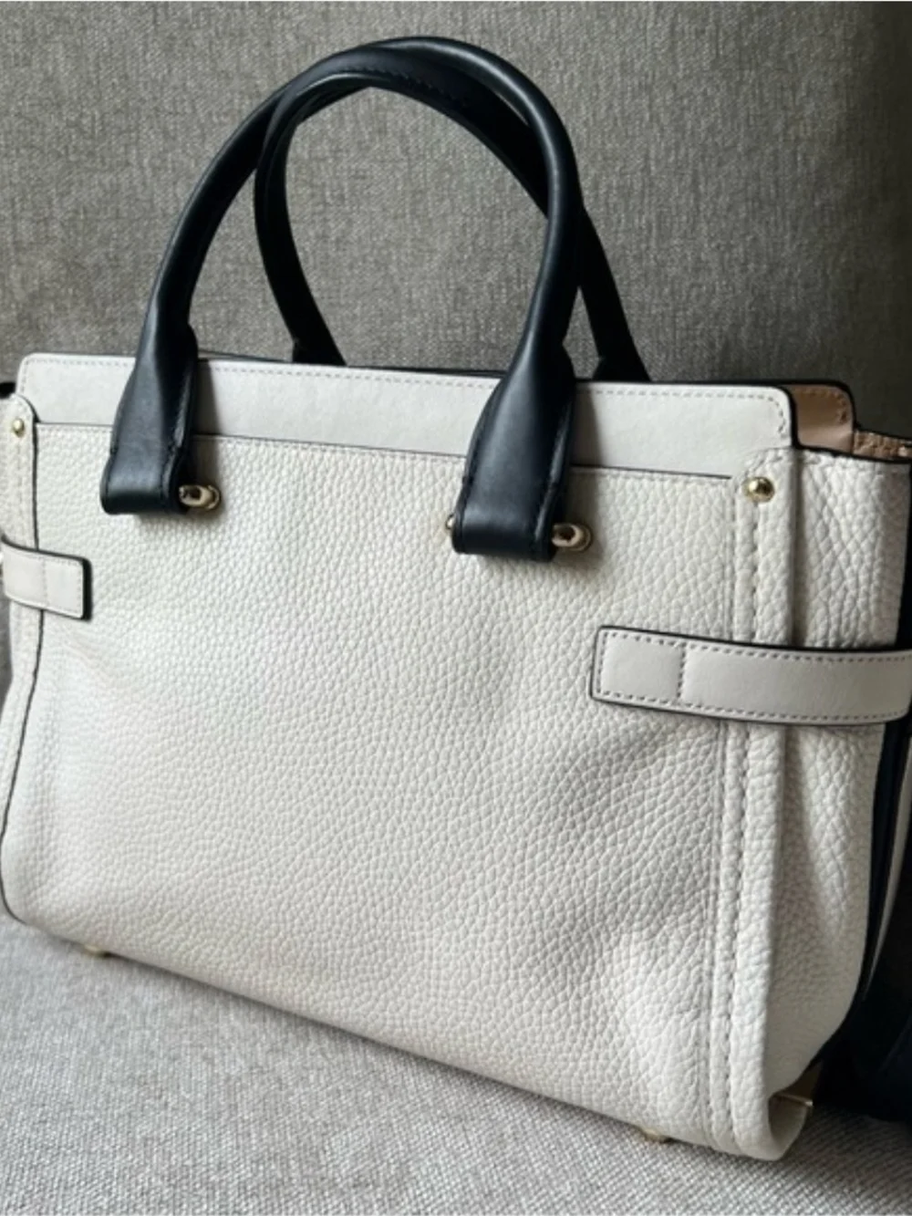 Coach Chalk Swagger 27 Carryall in Colorblock Leather NWT